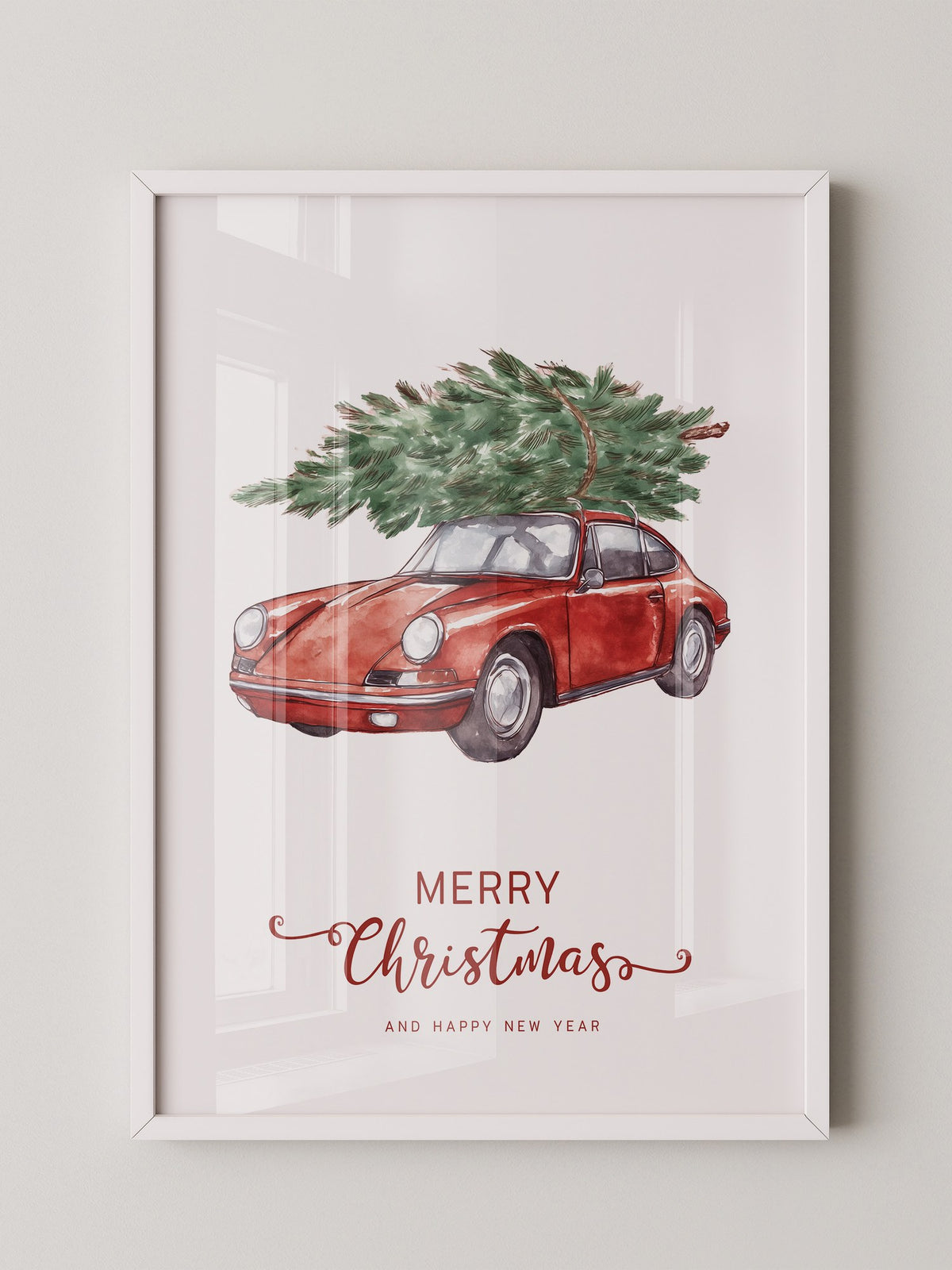 Porsche Weihnachtsbaum Rot