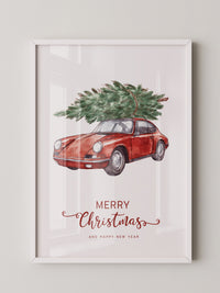 Porsche Weihnachtsbaum Rot