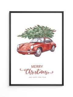 Porsche Weihnachtsbaum Rot