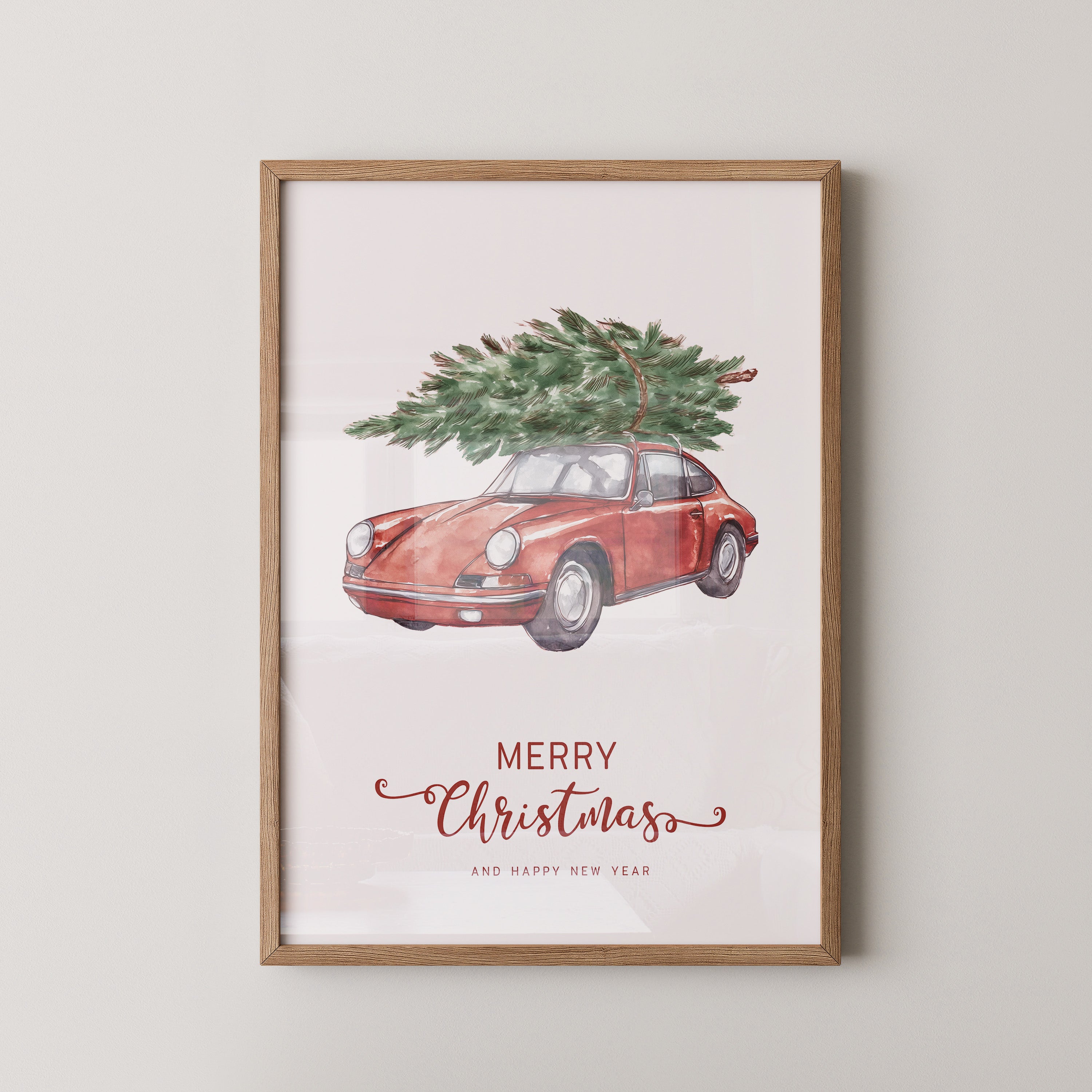 Porsche Weihnachtsbaum Rot