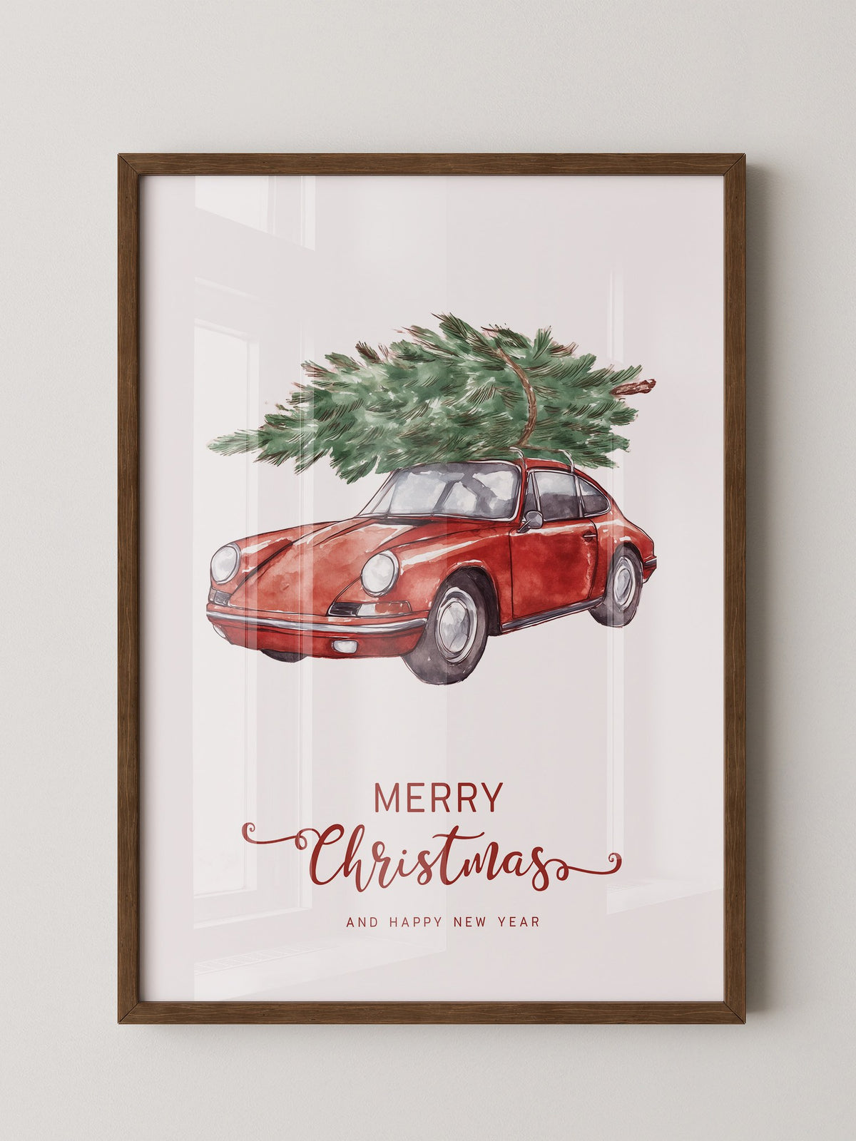 Porsche Weihnachtsbaum Rot