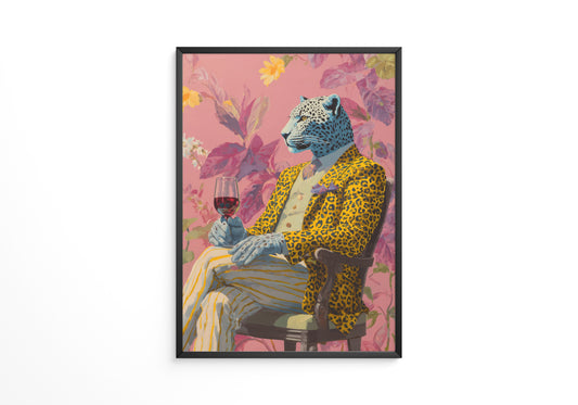 Leopard Mensch Farbig Stilvoll