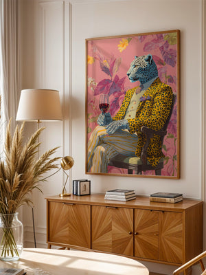 Leopard Mensch Farbig Stilvoll