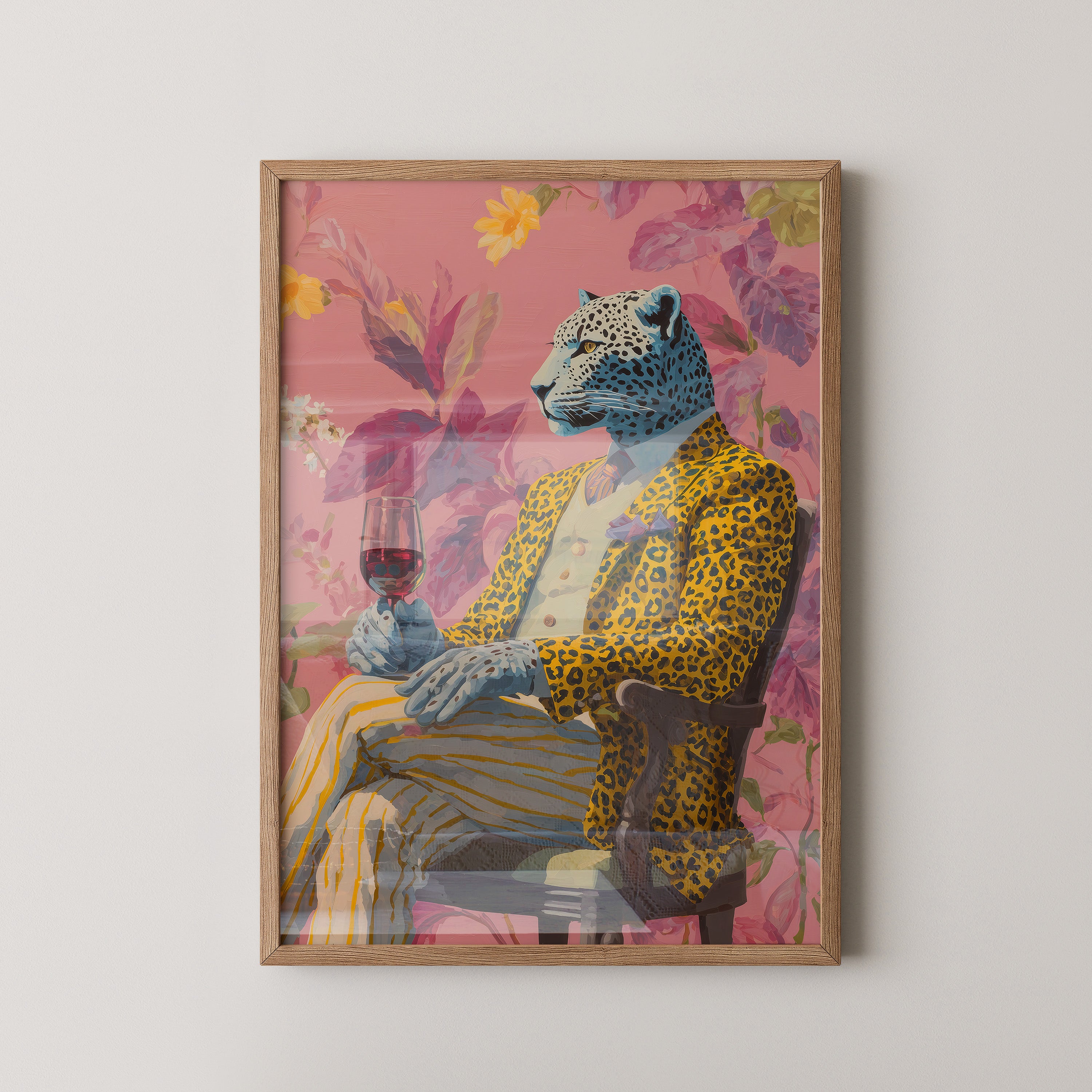 Leopard Mensch Farbig Stilvoll