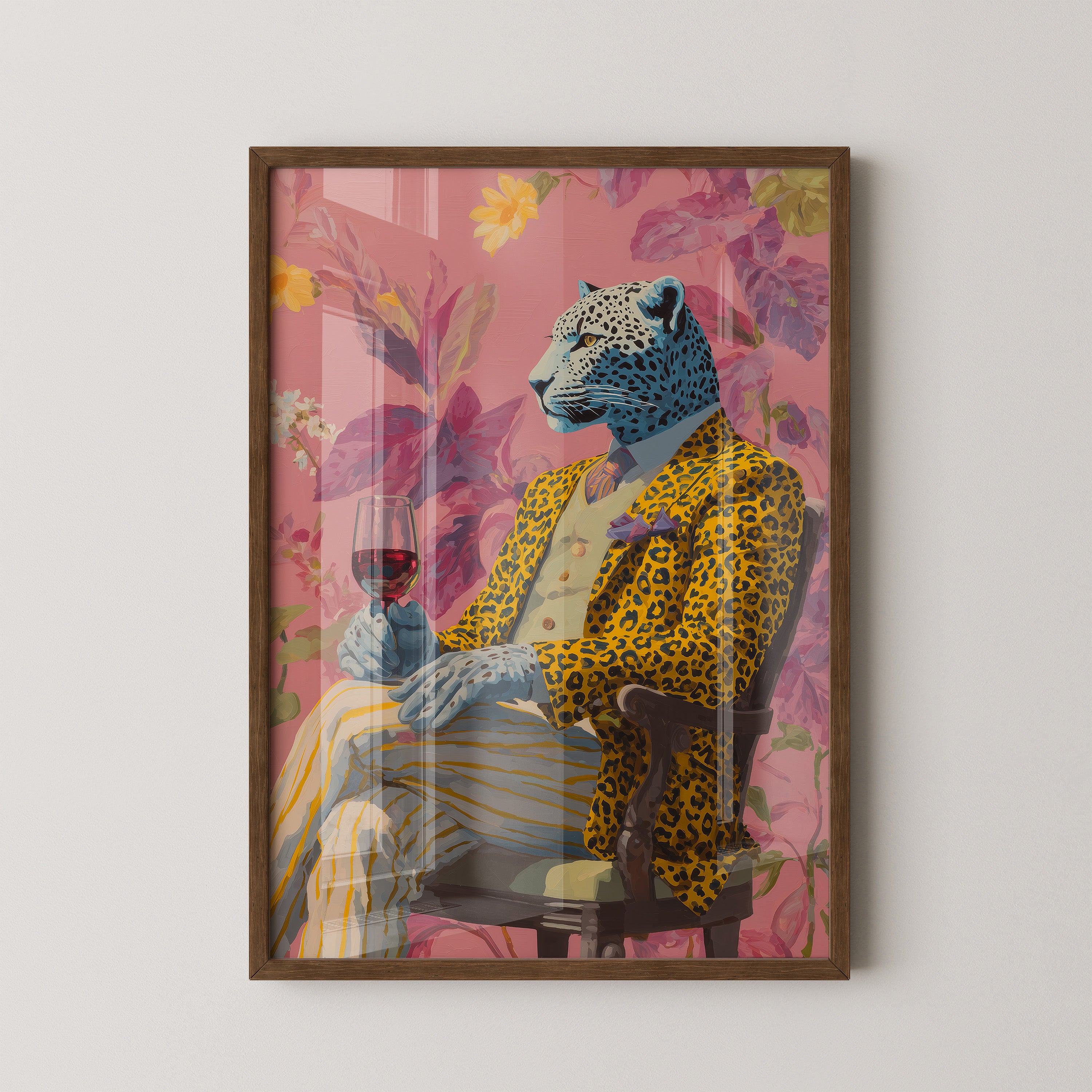 Leopard Mensch Farbig Stilvoll