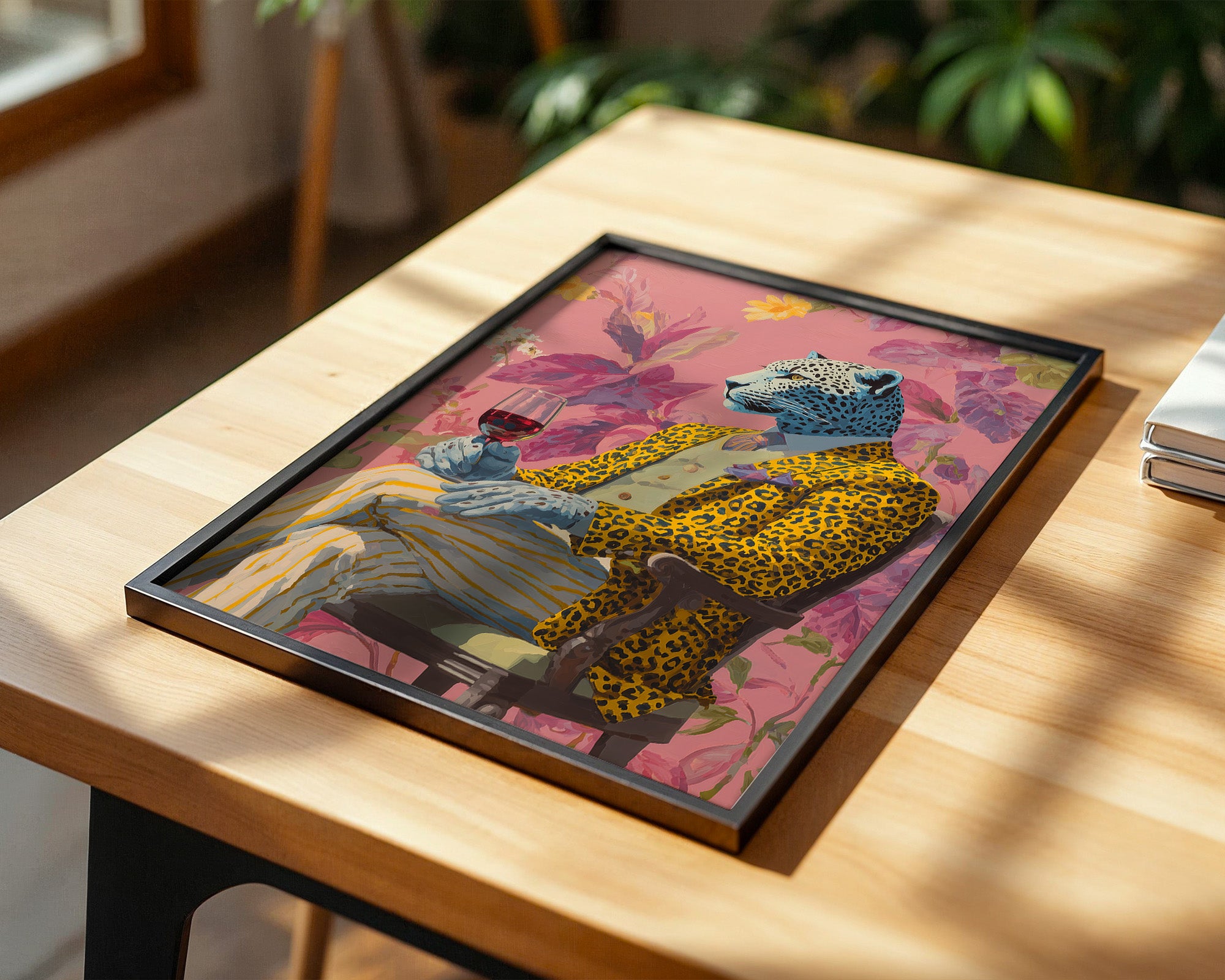 Leopard Mensch Farbig Stilvoll