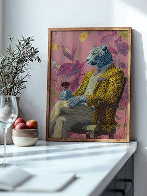 Leopard Mensch Farbig Stilvoll