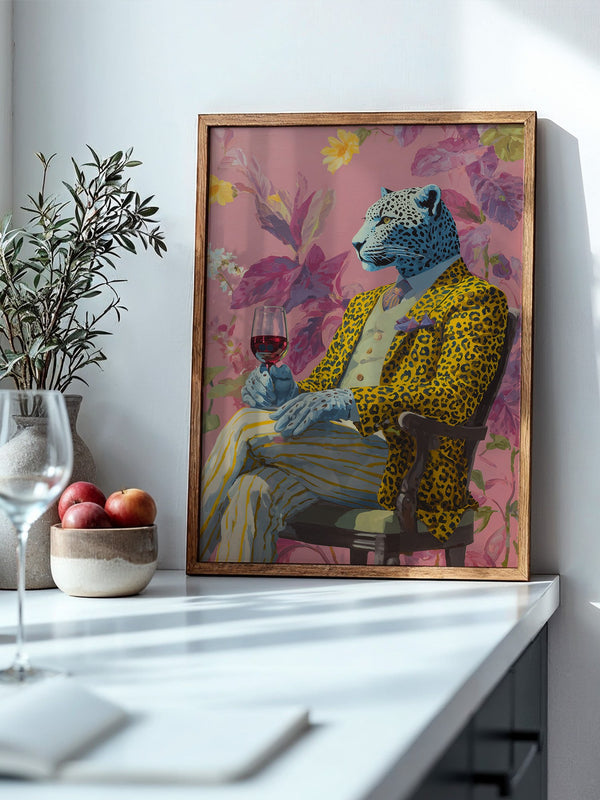 Leopard Mensch Farbig Stilvoll