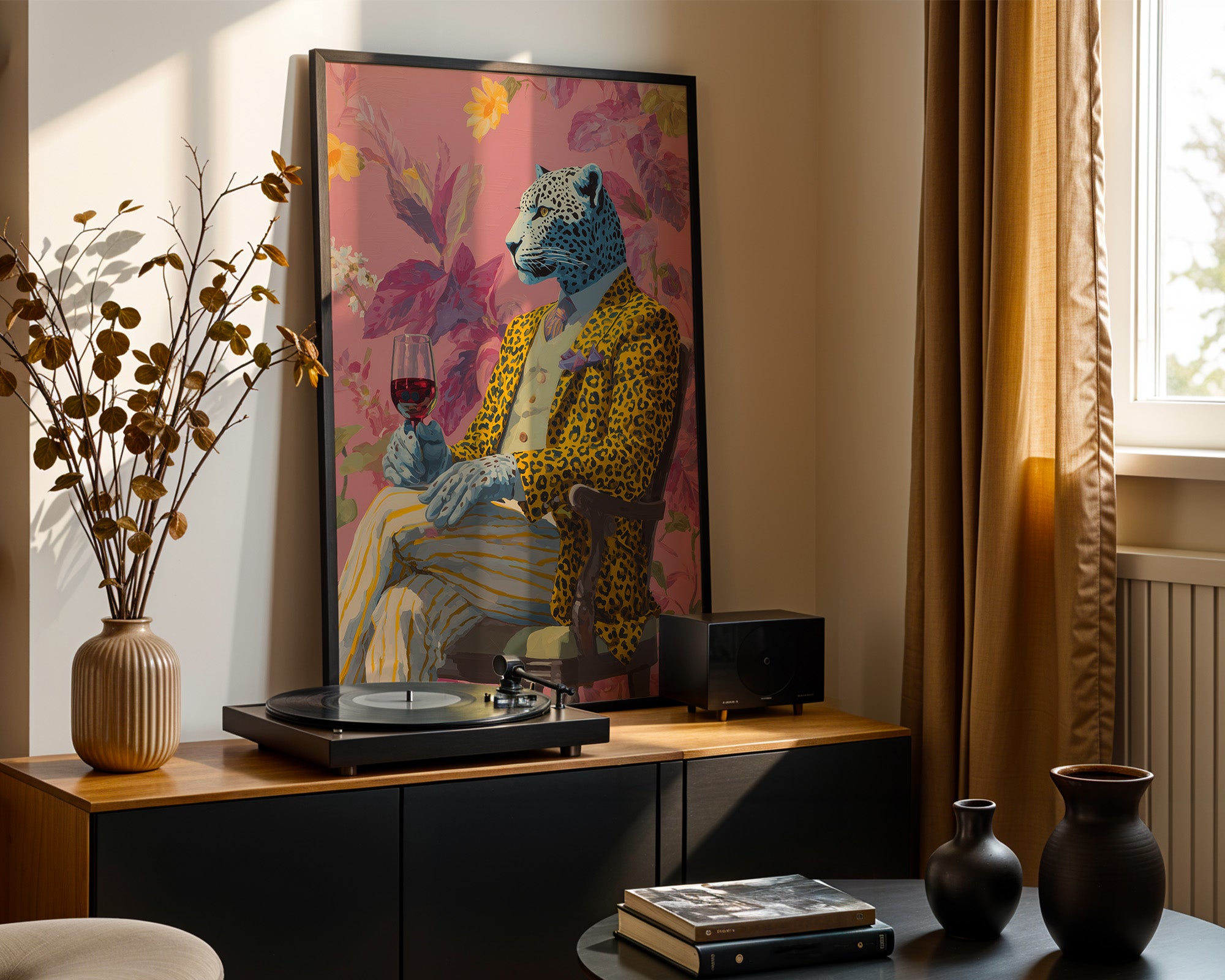 Leopard Mensch Farbig Stilvoll