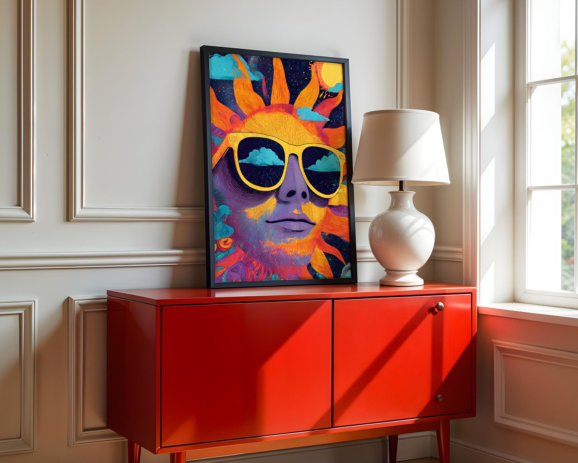 Sonnen Gesicht Bunte Brillen