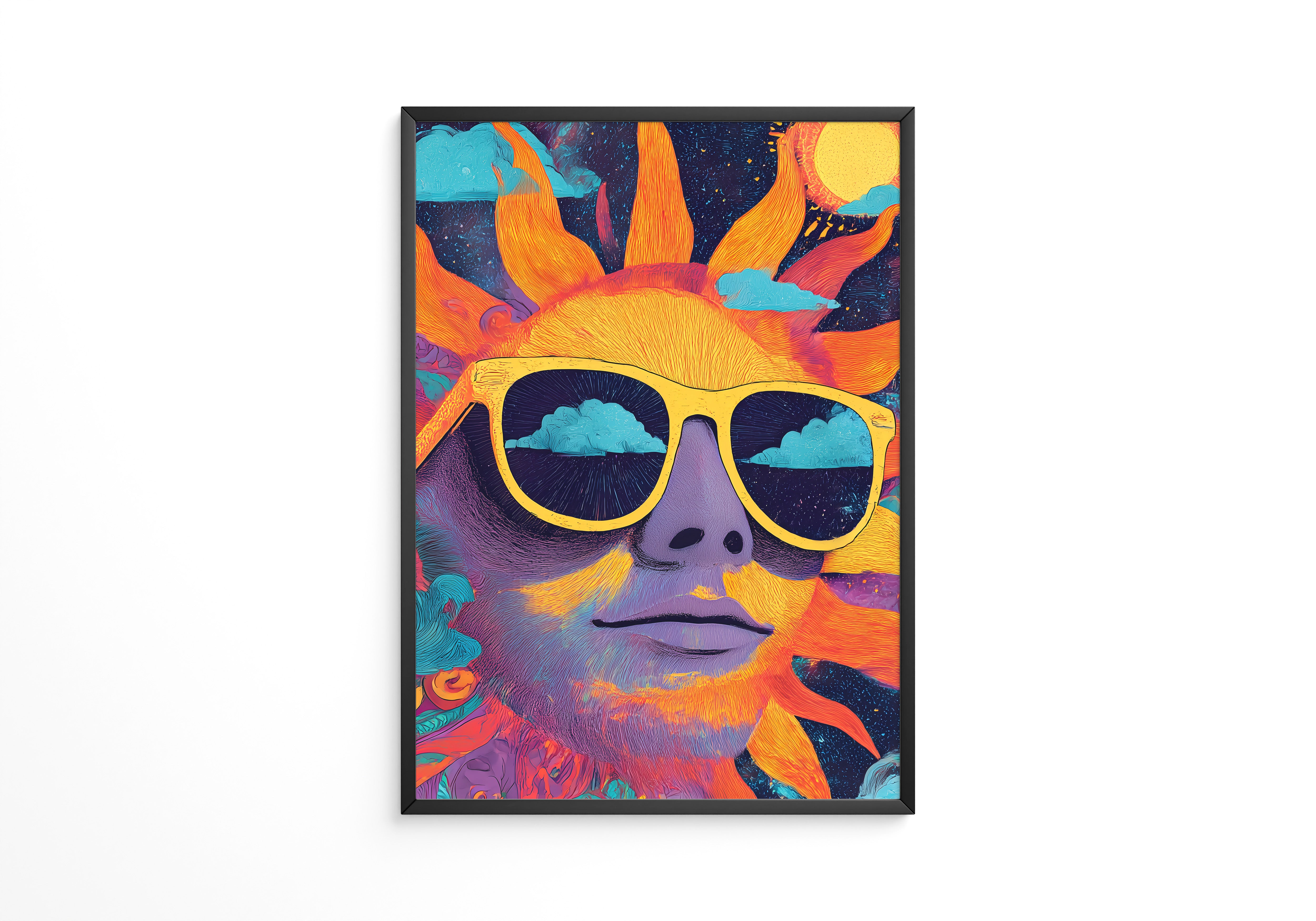 Sonnen Gesicht Bunte Brillen