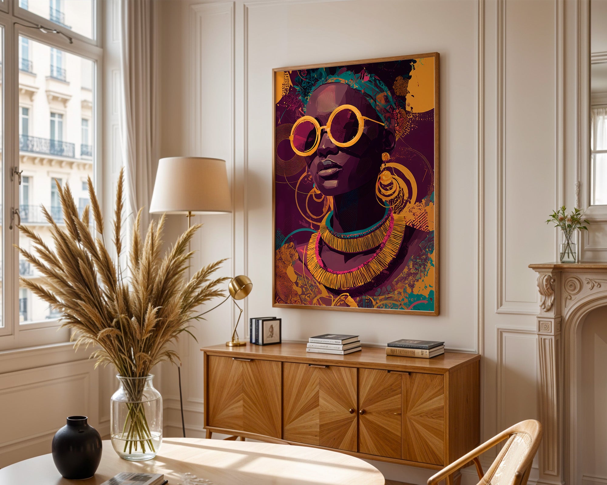 Frau mit Sonnenbrille Pop Art