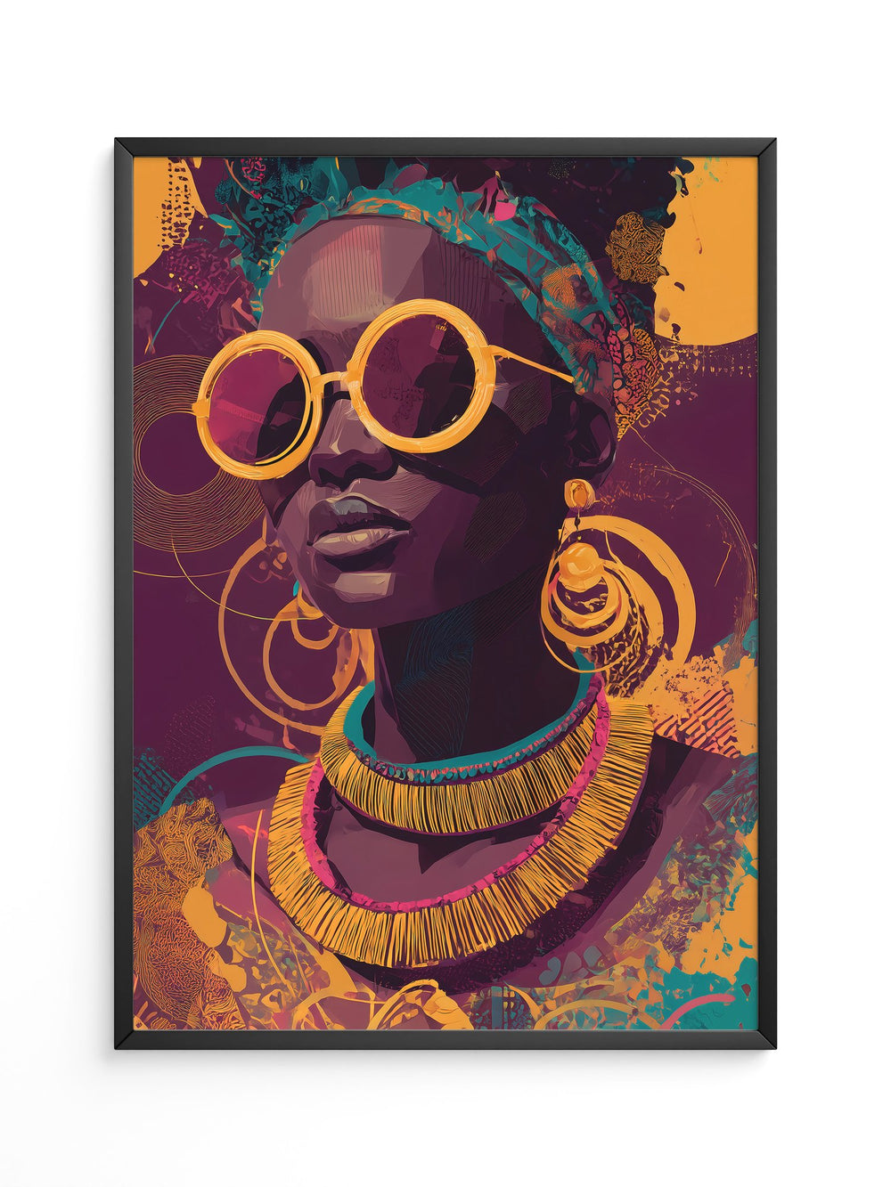 Frau mit Sonnenbrille Pop Art