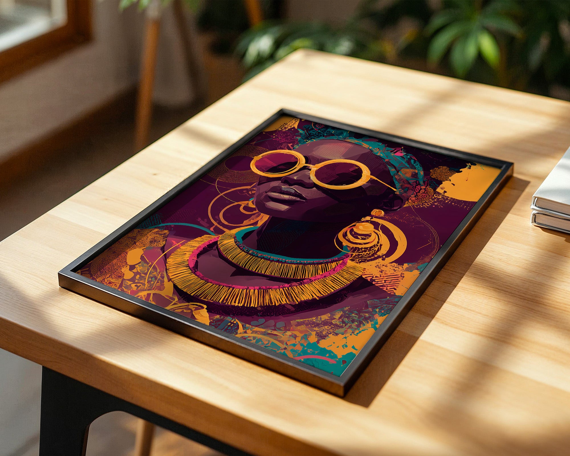 Frau mit Sonnenbrille Pop Art