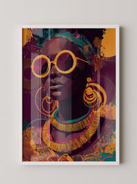 Frau mit Sonnenbrille Pop Art