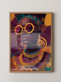 Frau mit Sonnenbrille Pop Art