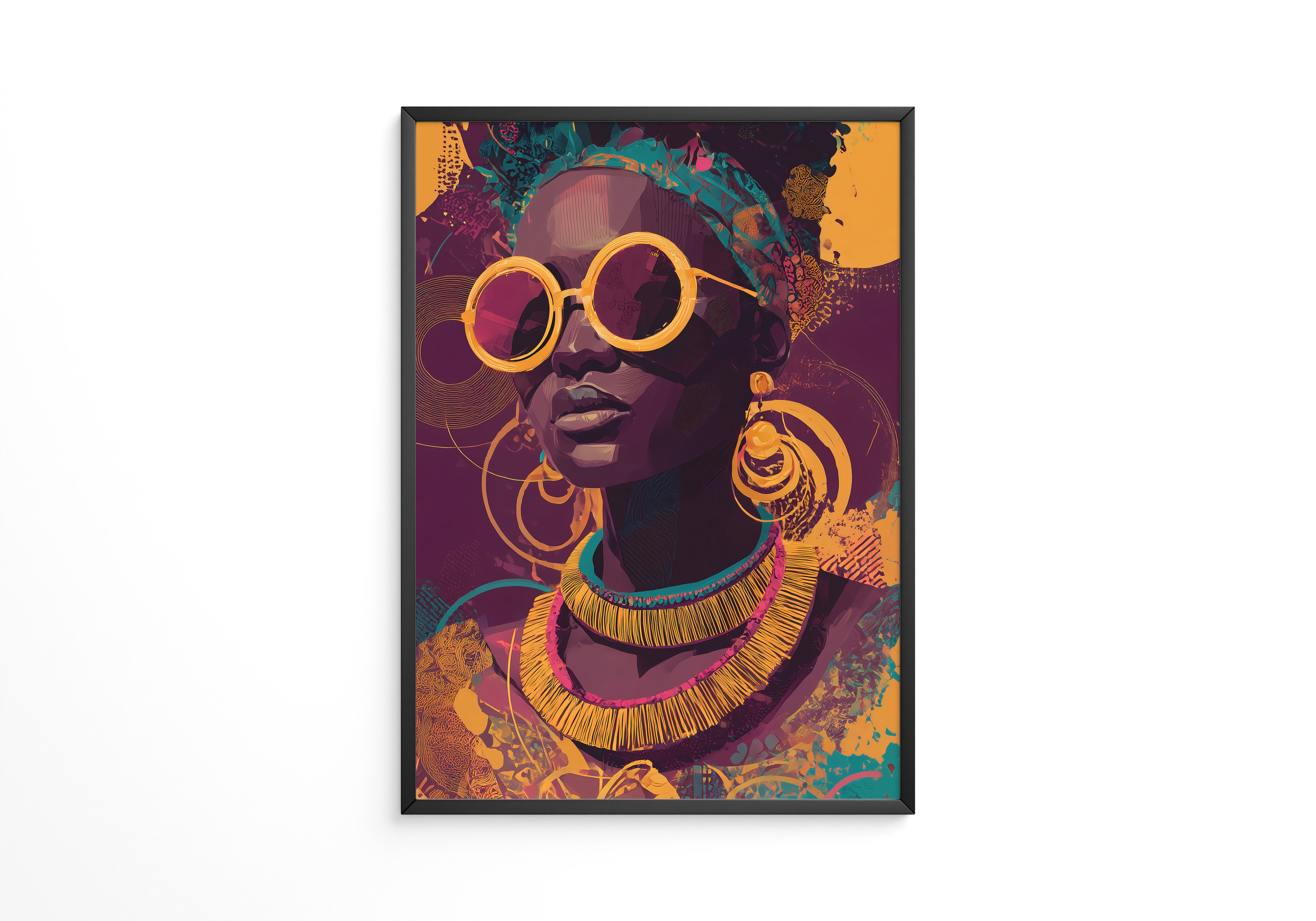 Frau mit Sonnenbrille Pop Art