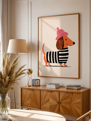 Dackel Mütze Streifen Look