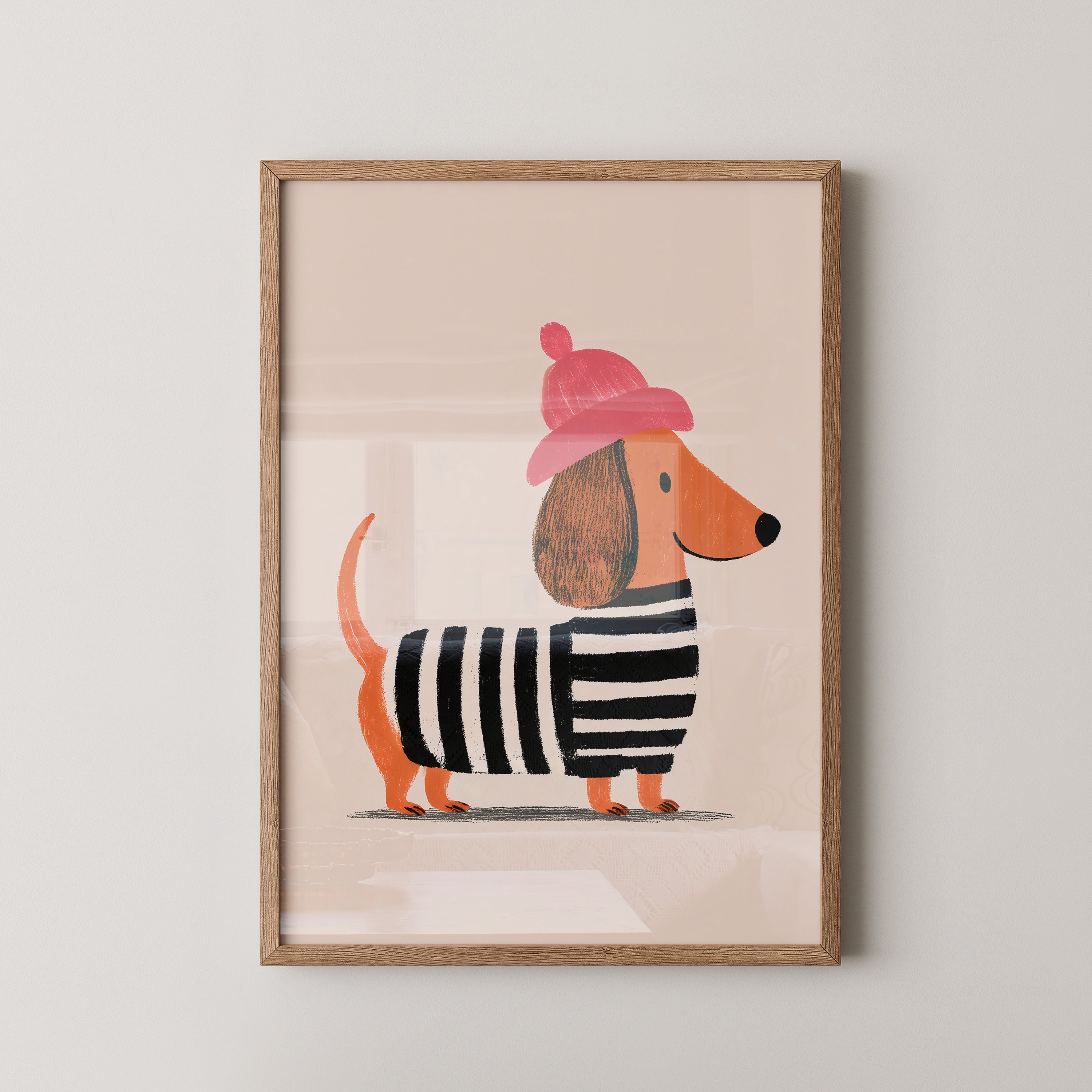 Dackel Mütze Streifen Look