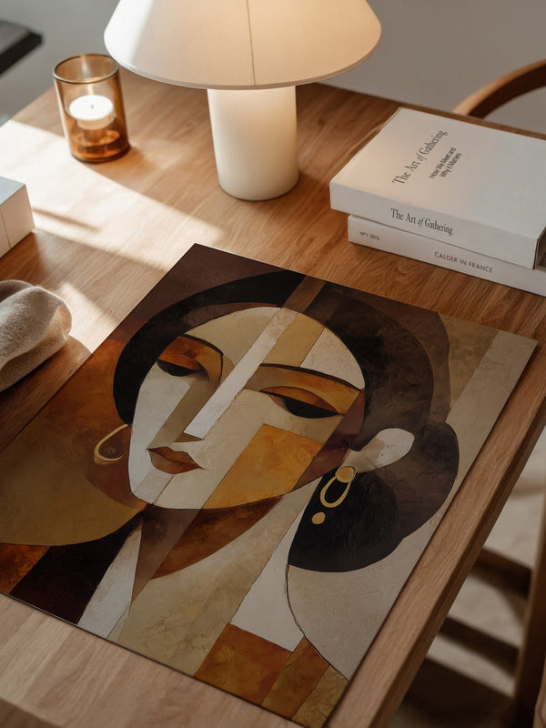 Abstraktes Porträt geometrisch