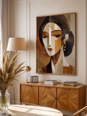 Abstraktes Porträt geometrisch