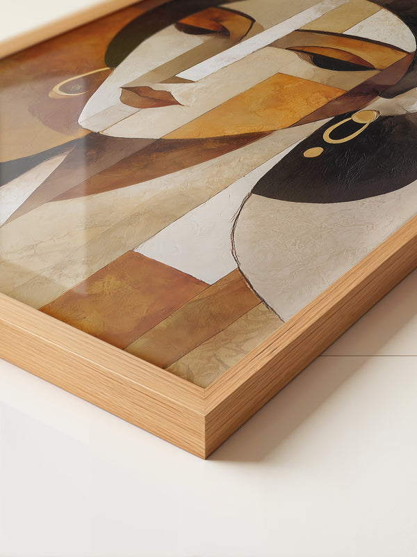 Abstraktes Porträt geometrisch