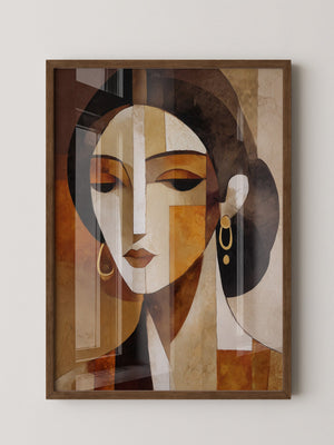 Abstraktes Porträt geometrisch