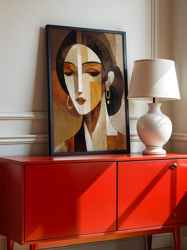 Abstraktes Porträt geometrisch