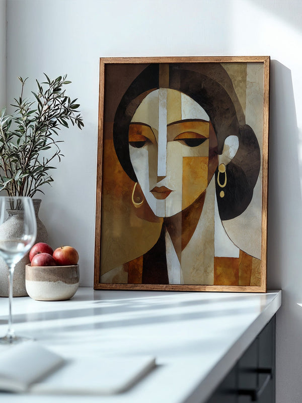 Abstraktes Porträt geometrisch