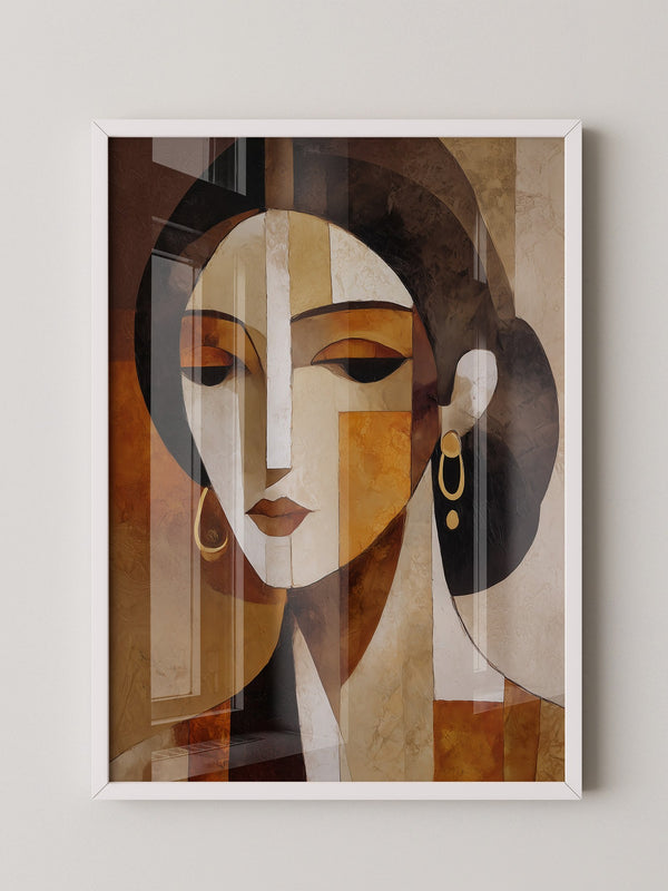 Abstraktes Porträt geometrisch