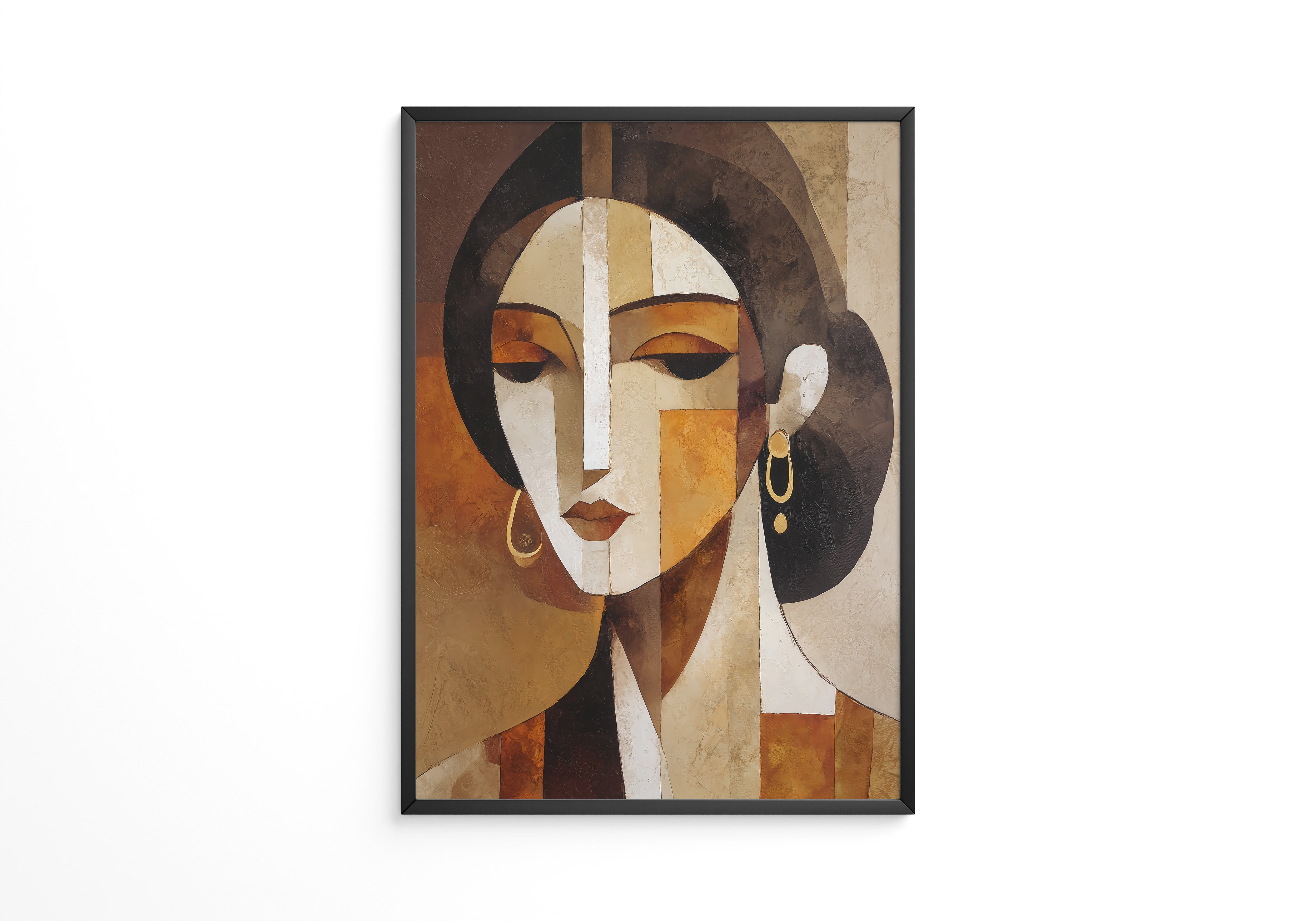 Abstraktes Porträt geometrisch