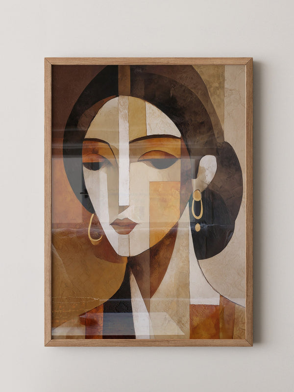 Abstraktes Porträt geometrisch