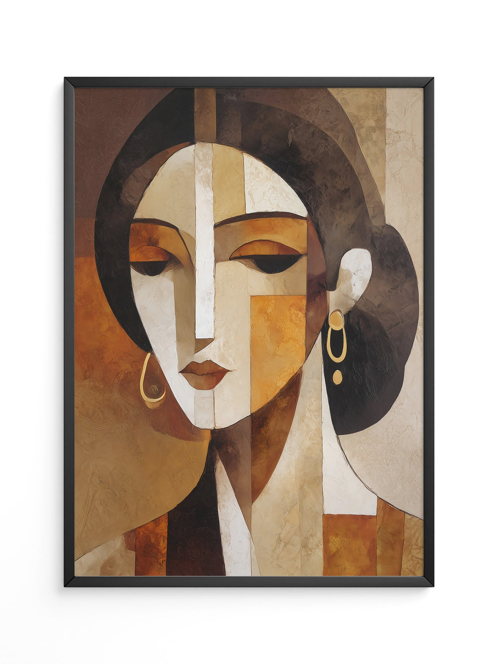 Abstraktes Porträt geometrisch