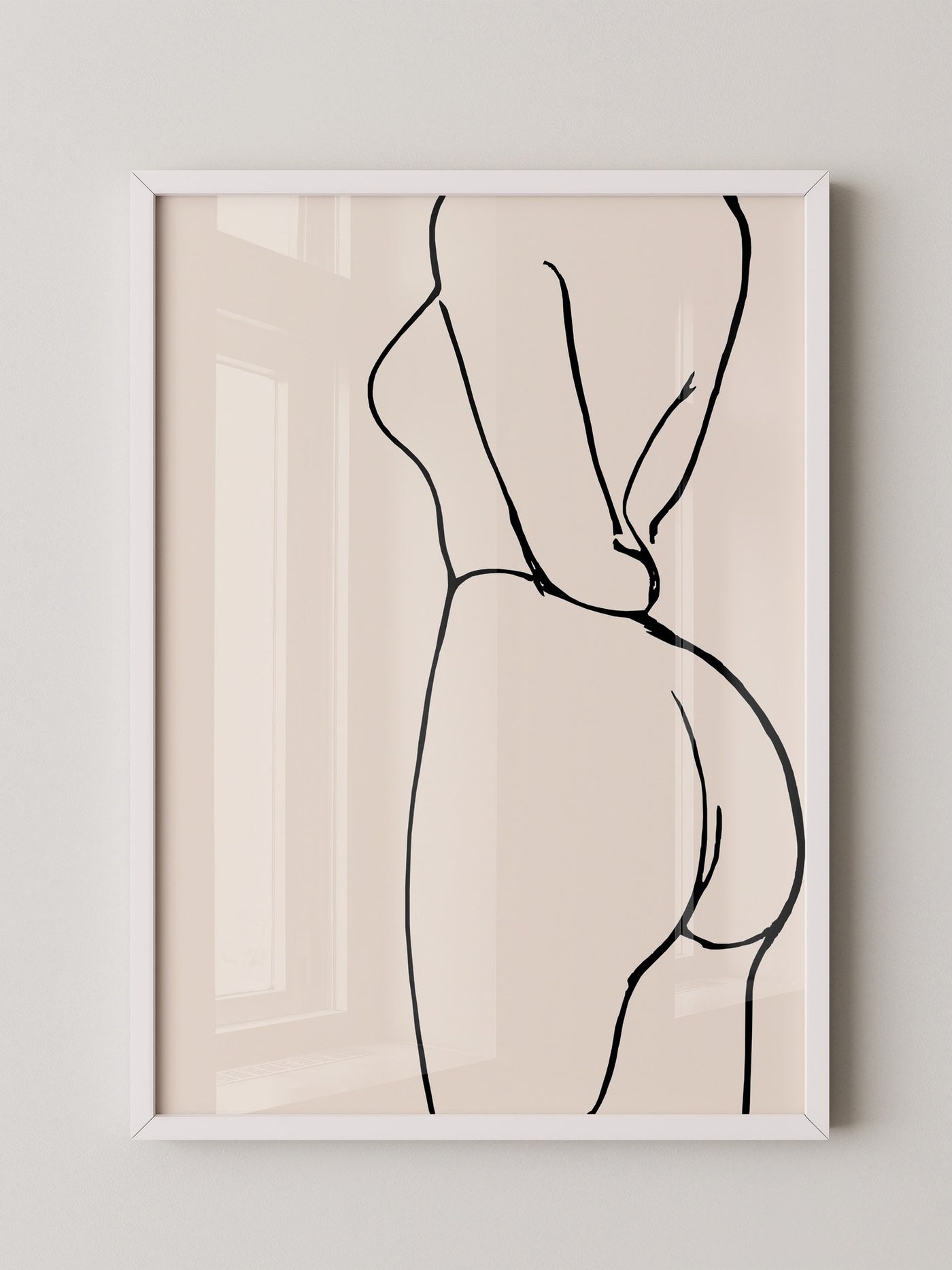 Minimalistische Aktstudie Linienstil