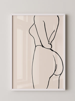 Minimalistische Aktstudie Linienstil