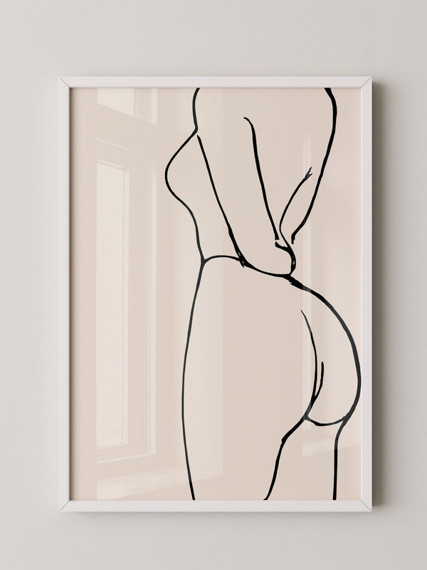 Minimalistische Aktstudie Linienstil