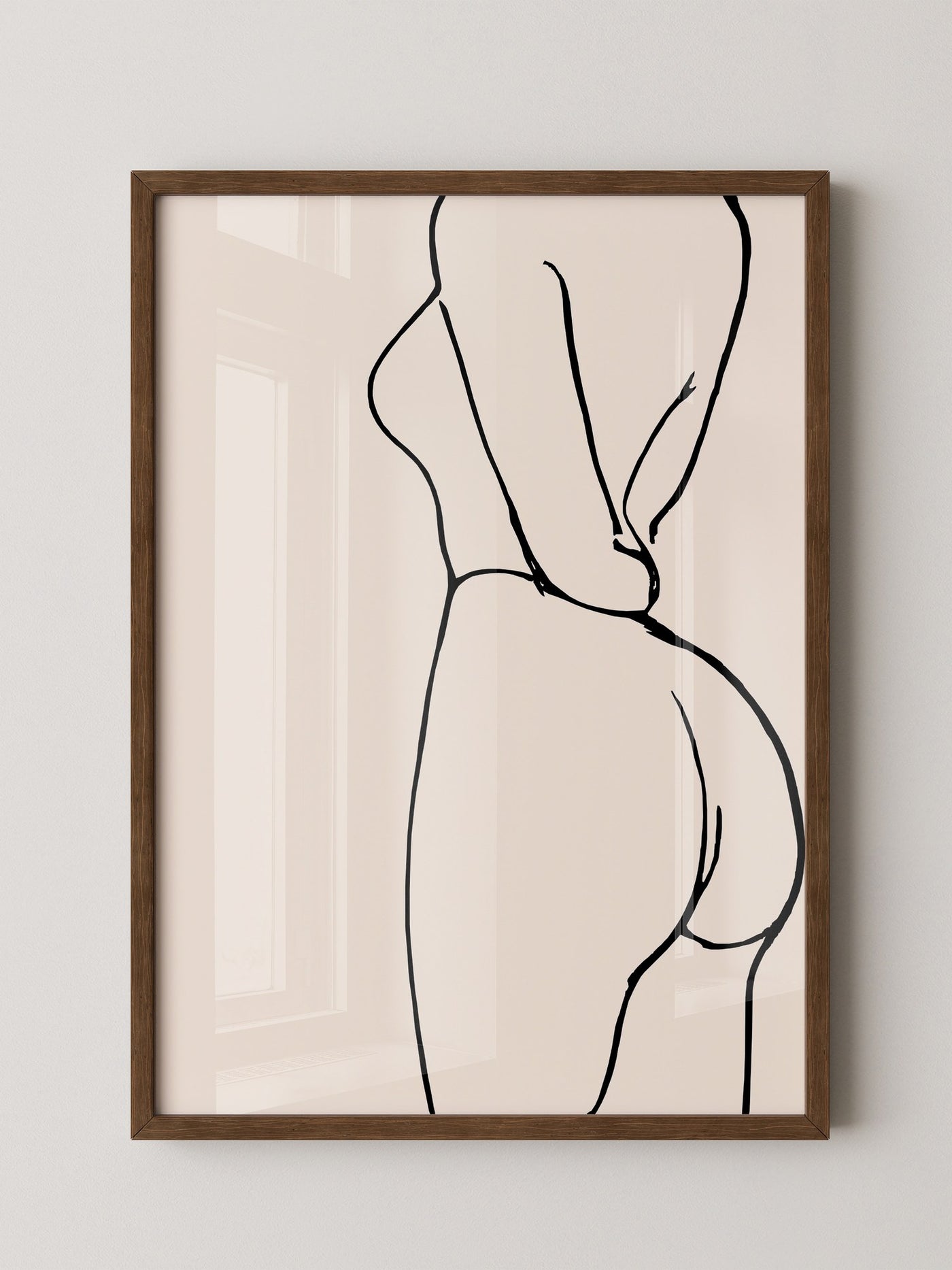 Minimalistische Aktstudie Linienstil