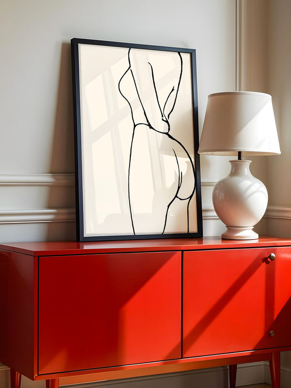 Minimalistische Aktstudie Linienstil