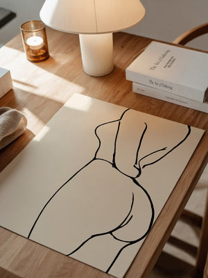 Minimalistische Aktstudie Linienstil