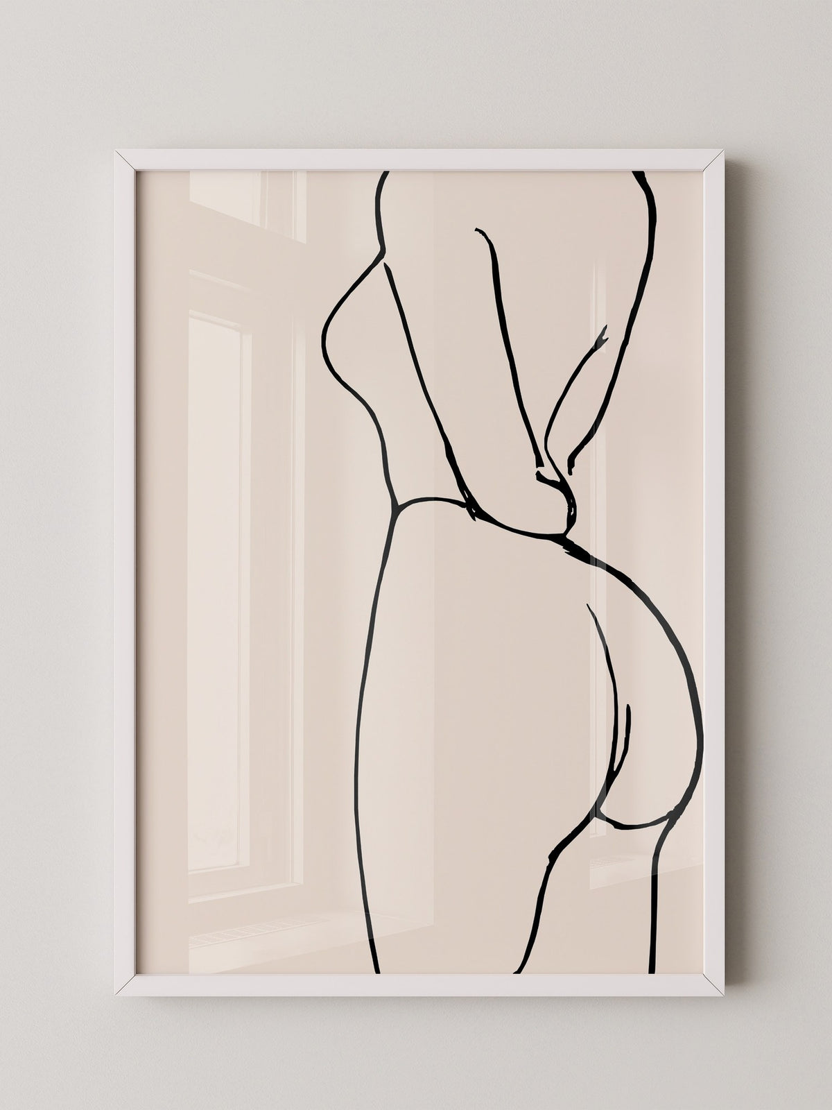 Minimalistische Aktstudie Linienstil