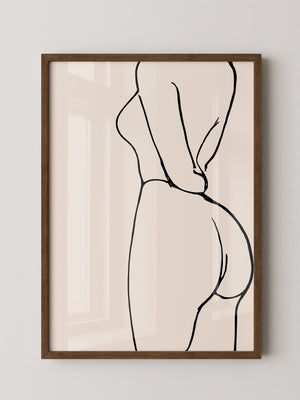 Minimalistische Aktstudie Linienstil