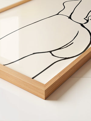 Minimalistische Aktstudie Linienstil