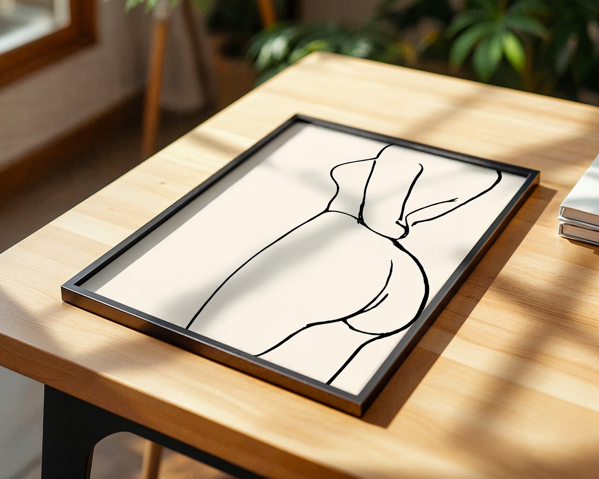 Minimalistische Aktstudie Linienstil