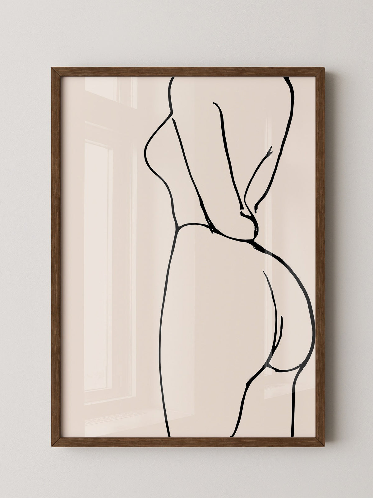 Minimalistische Aktstudie Linienstil