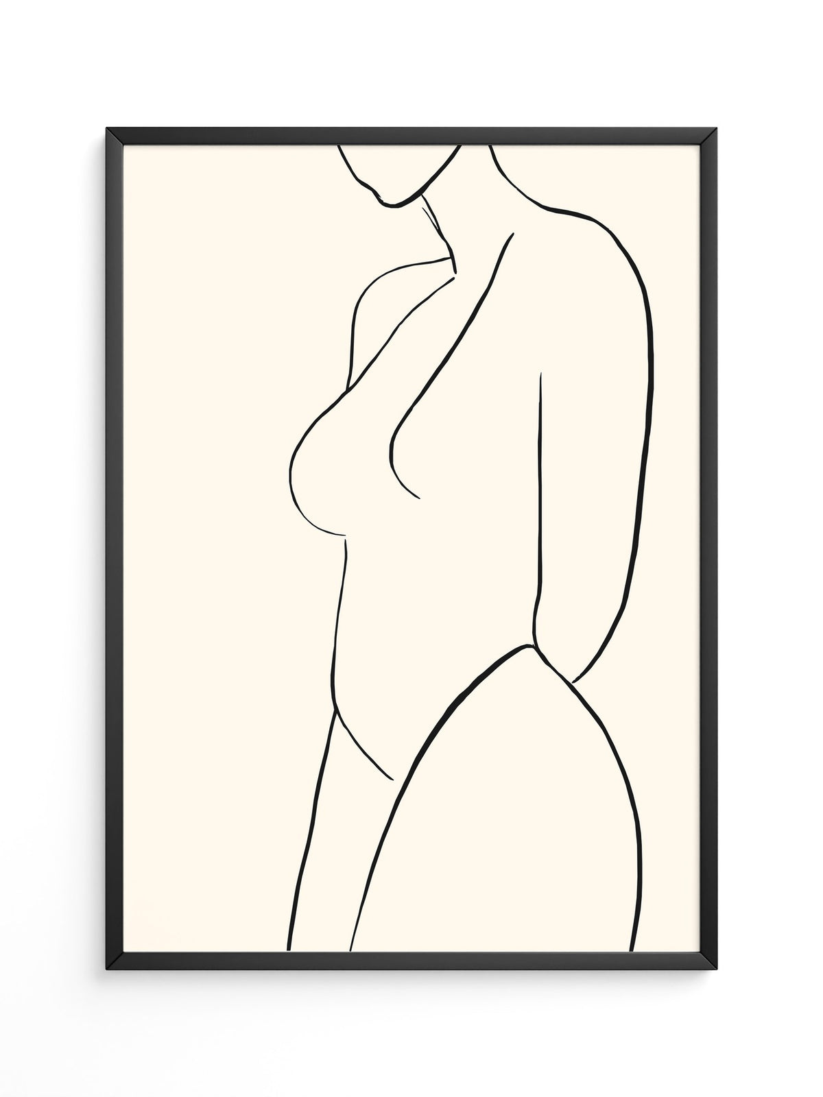 Minimalistischer Frauenkörper Linie