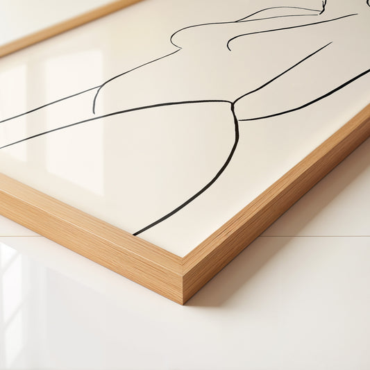 Minimalistischer Frauenkörper Linie