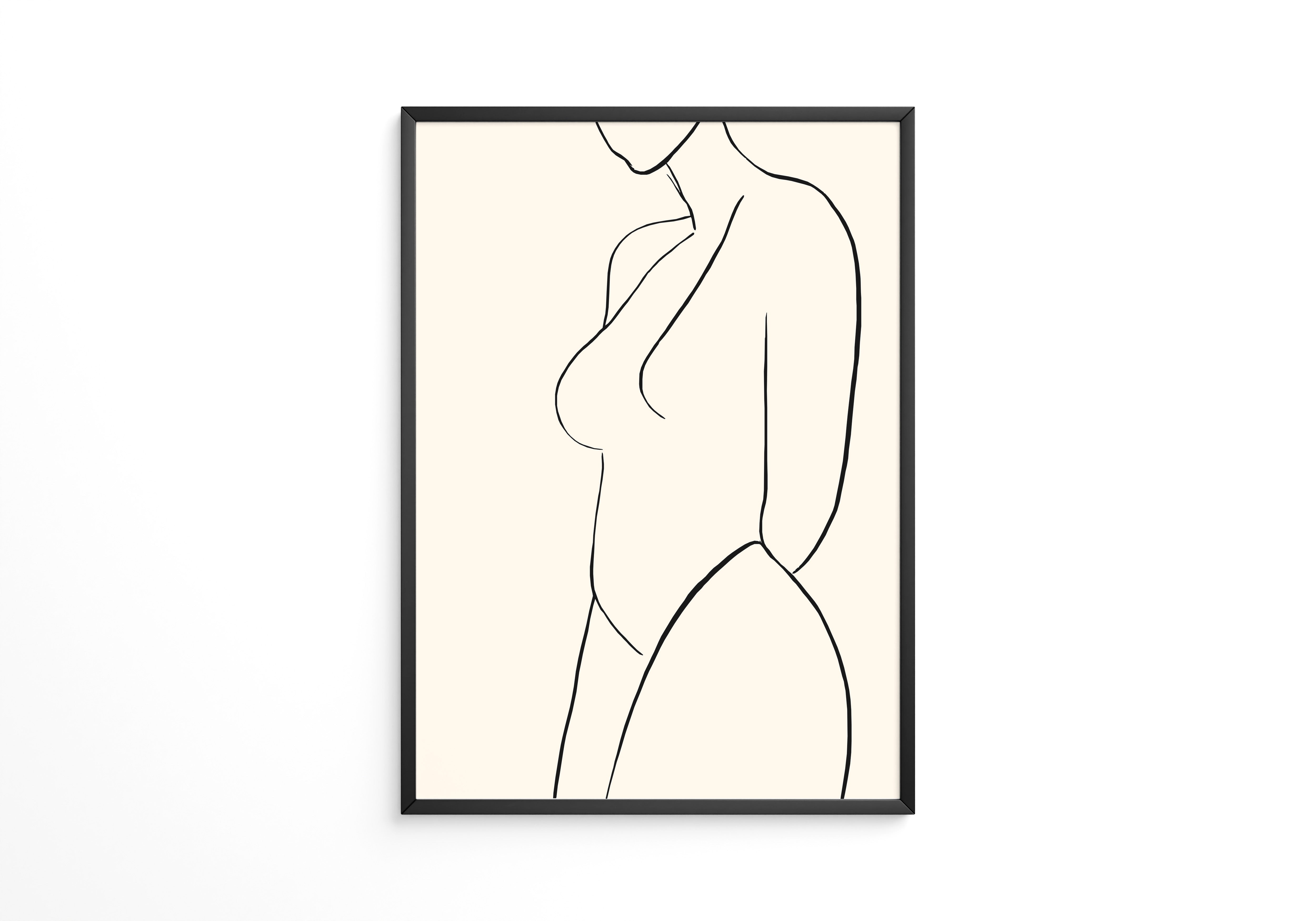 Minimalistischer Frauenkörper Linie
