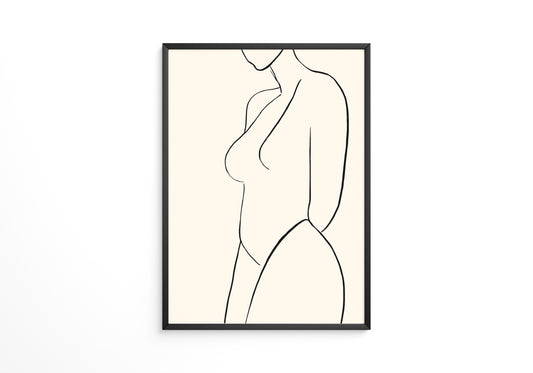 Minimalistischer Frauenkörper Linie