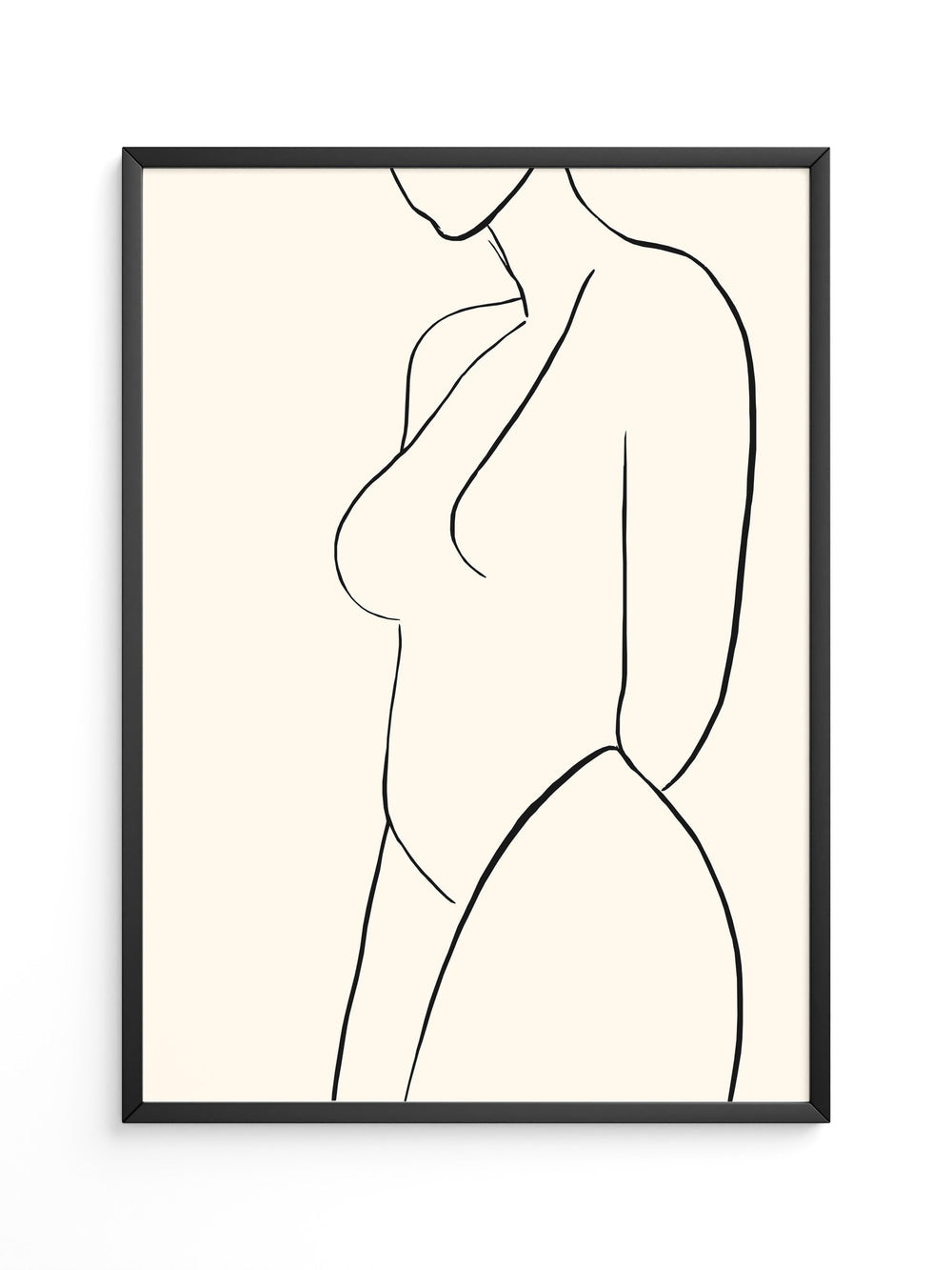 Minimalistischer Frauenkörper Linie