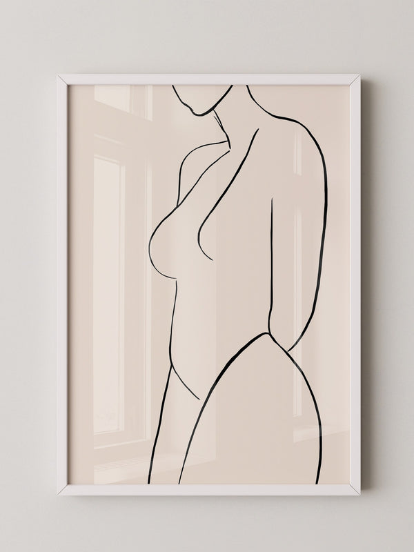 Minimalistischer Frauenkörper Linie